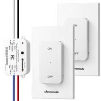 Interruptor de luz remoto sem fio DEWENWILS 15A 100m de alcance 2 controles remotos Interruptor de luz remoto sem fio DEWENWILS 15A 100m de alcance 2 controles remotos