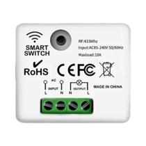 Interruptor De Luz Sem Fio 433MHz Controlador De Relé 10A Mini Botão Redondo Painel De Parede 220V