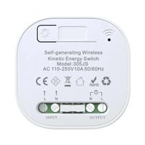 Interruptor De Luz Sem Fio Autoalimentado Cinza Controle Remoto RF433Mhz Interruptor Elétrico De 1/2