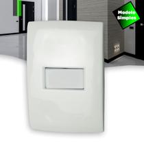Interruptor de Luz Simples Branco Moderno Embutido Para Caixa 4x2 Quarto Sala Varanda Iluminação Led 10 Amperes