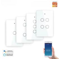 Interruptor de Luz Smart Life Tuya Zigbee - Toque, Parede, 2/3 Vias (com e sem Neutro)