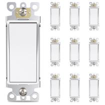 Interruptor de luz ThunderWay 3 Way Decorator 15A 120V/277V branco