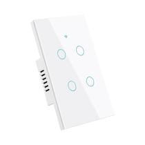 Interruptor de Luz Wi-Fi Inteligente Tuya - Controle por Toque e Alexa (Fio Neutro Necessário) - 1/2/3/4 Gangues