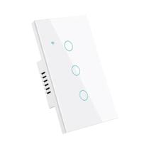 Interruptor de Luz Wi-Fi Inteligente Tuya - Controle por Toque e Alexa (Fio Neutro Necessário) - 1/2/3/4 Gangues
