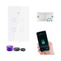 Interruptor de Luz Wi-Fi Inteligente Tuya - RF433 - Funciona com Alexa (Fio Neutro Opcional)