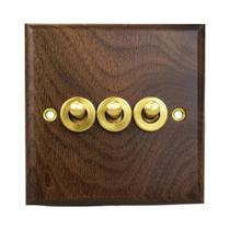 Interruptor De Parede Com Estrutura De Madeira Sólida, 1-4 Gangues, Tomada Francesa EU, Montagem