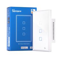 Interruptor de Parede Inteligente WiFi SONOFF TX T2-3 Gangues - Branco (Padrão EUA)