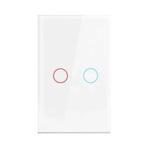 Interruptor de Parede LED Touch - Vidro Temperado - AC100-240V - 1/2/3 Gangues