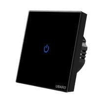 Interruptor De Parede Touch Com Painel De Vidro Luxuoso E Indicador LED, Sensor De Luz, Controle De