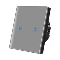 Interruptor De Parede Touch De Luxo Com Painel De Vidro E Indicador LED, Sensor De Luz, 1/2/3