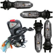 Interruptor de partida botão com pisca alerta CG150 CG160 Fan Titan modelo CB500 com piscas led