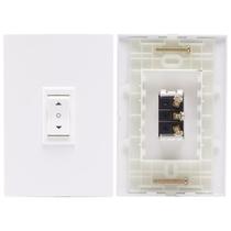Interruptor de Persianas e Cortinas + Placa 4x2 Branco Clean Margirius