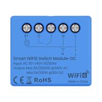 Interruptor De Relé De Contato Seco Mini Smart WiFi 6 AC100-240V Compatível Com Tuya, Alexa E Google