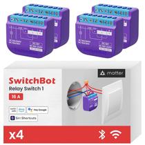 Interruptor de relé inteligente SwitchBot 1 16A com repetidor Bluetooth 4pk