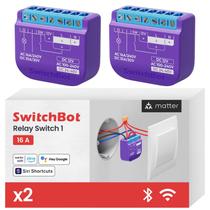 Interruptor de relé inteligente SwitchBot 1 (pacote com 2) com repetidor Bluetooth