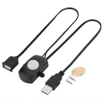 Interruptor de sensor de movimento Socobeta LED DC 5-24V 4A com USB preto Interruptor de sensor de movimento Socobeta LED DC 5-24V 4A com USB preto