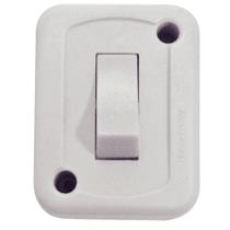 Interruptor de Sobrepor 1 Tecla Simples 10 A 250 V Tramontina Branco embalagem Flow Pack