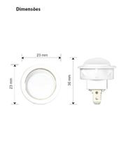 Interruptor De Tecla 16101 M9bt8be2s Moldura M9 Unipolar - Branco Interruptor De Tecla 16101 M9bt8be2s Moldura M9 Unipolar - Branco