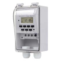 Interruptor De Temporizador Digital Programável 30A 220V Relé Controlador De Tempo À Prova D'água