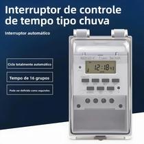 Interruptor De Temporizador Digital Programável Semanal À Prova d'Água Para Exterior 220V 30A 168