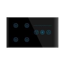Interruptor De Teto Inteligente Wi-Fi Tuya De 4 Módulos Para Ventilador Com Compatibilidade Com