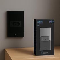 Interruptor de Tomada com 1 Saida 4x2 20A 110v/220v Bivolt Preto Cod: 291990815 Avant Neo