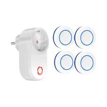 Interruptor De Tomada Elétrica Sem Fio 15A Com Controle Remoto 433MHz RF Plugue EU Para