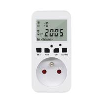 Interruptor De Tomada Programável Multifuncional Com Temporizador Digital 120V 60Hz 15A Com Plugue