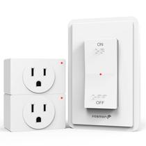 Interruptor de tomada remota sem fio Fosmon 15A 125V 1875W, pacote com 2
