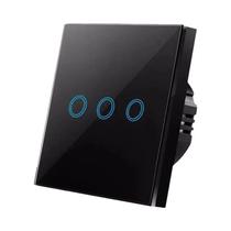 Interruptor De Toque De Vidro Temperado Preto E Branco EU AC100 240V Módulo De Controle De Sensor De