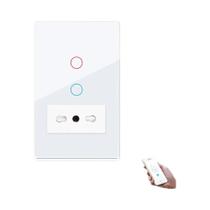 Interruptor de Toque Inteligente Wi-Fi Sran Tuya - 1/2 Gang - Painel de Vidro Temperado