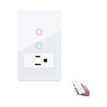 Interruptor de Toque Inteligente Wi-Fi Sran Tuya - 1/2 Gang - Painel de Vidro Temperado