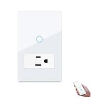 Interruptor de Toque Inteligente Wi-Fi Sran Tuya - 1/2 Gang - Painel de Vidro Temperado