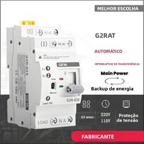 Interruptor De Transferência Automática Mini GEYA G2R 220V 63A Para Trilho DIN, Seletor De Energia