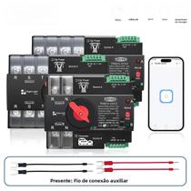 Interruptor De Transferência Automática Smart WIFI ATS 2P 3P 4P 230V AC Controle Remoto De Dupla