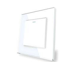 Interruptor De Vidro Temperado Delviz Branco Cristal 16A 1 Gangue 2 Vias Com Botão E Tomada USB