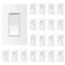 Interruptor decorador de 3 vias ThunderWay 15A 120/277V branco fosco