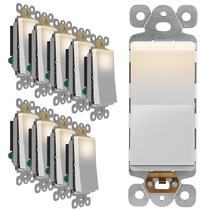 Interruptor decorador LIDER LS15-1PL 15A 120-277VAC branco, pacote com 10