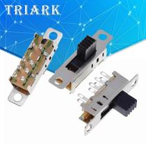 Interruptor Deslizante Duplo Pequeno De 5mm, 10 Peças, 8 Pinos, 3 Posições, 2P3T DP3T