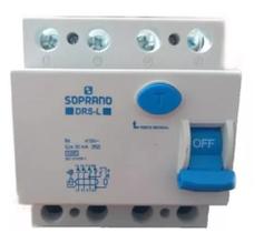 Interruptor diferencial residual - dr - drs4 l- 040a - 4 polos soprano Interruptor diferencial residual - dr - drs4 l- 040a - 4 polos soprano