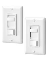 Interruptor dimmer DEWENWILS para luzes LED de 600 W/150 W brancas, pacote com 2