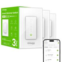 Interruptor Dimmer Inteligente GHome SW2 WiFi Alexa Google 3 Peças