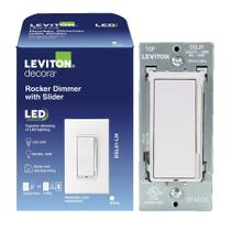 Interruptor dimmer Leviton DSL01-LW 150 W LED halógeno branco Interruptor dimmer Leviton DSL01-LW 150 W LED halógeno branco