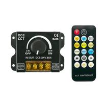 Interruptor Dimmer Sem Fio Para Luzes LED De 30A Com Controle RF Para Fitas De Luzes 5050 SMD COB Interruptor Dimmer Sem Fio Para Luzes LED De 30A Com Controle RF Para Fitas De Luzes 5050 SMD COB