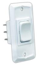 Interruptor DPDT Momentâneo Liga/Desliga/Liga Branco JR Products 12835 Interruptor DPDT Momentâneo Liga/Desliga/Liga Branco JR Products 12835