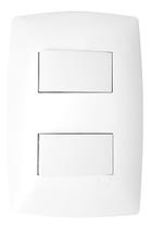 Interruptor Duplo 10a Home Horizontal Branco Placa 4x2 Blux