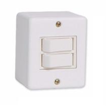 Interruptor duplo 10a soprepor sistema x stylus - ilumi