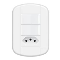 Interruptor Duplo 16A com Tomada 20A Fame Blanc+ Ref 3930