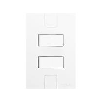 Interruptor Duplo 2 Teclas Branco Embutir Lig Simples Pluzie Interruptor Duplo 2 Teclas Branco Embutir Lig Simples Pluzie