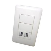 Interruptor Duplo Com 2 Entradas Usb Celular Parede Adaptado
